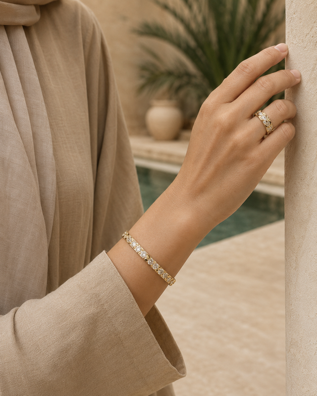 Bracelet and ring together